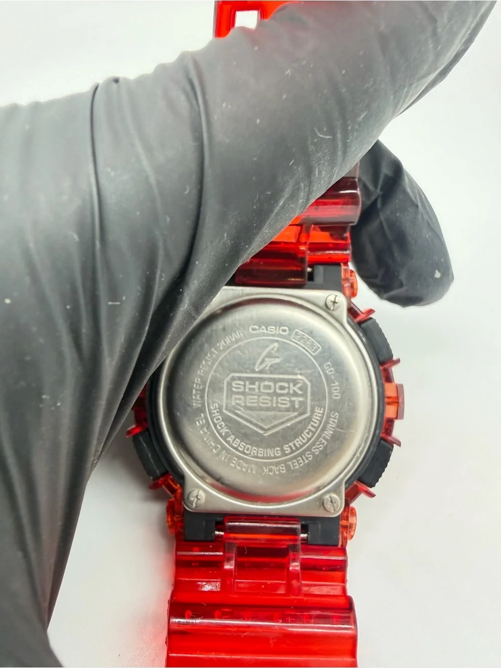 Casio Red Transparent Custom Digital Watch